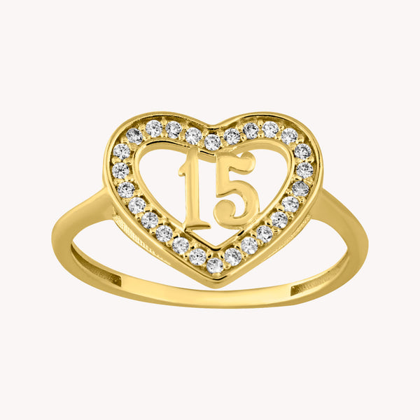 Anillo 15 Años Corazón OA018