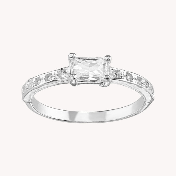 Anillo Solitario Recta PA009