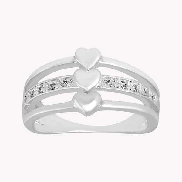 Anillo 3 corazones PA026