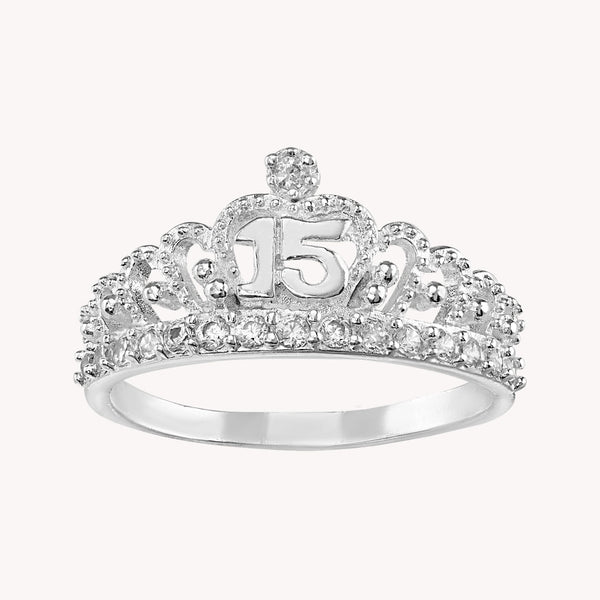 Anillo Corona 15 años c/p PA031