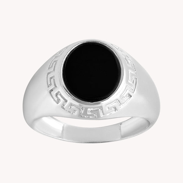 Anillo Onix Grecas Caballero PA058